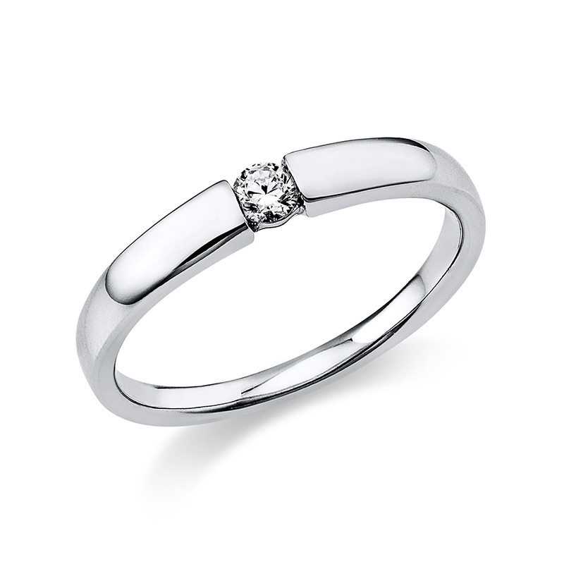 Pure! Diamonds Jewelry - Solitairering 18 KT, polished Pure! Diamonds Jewelry - Solitairering 18 KT, polished