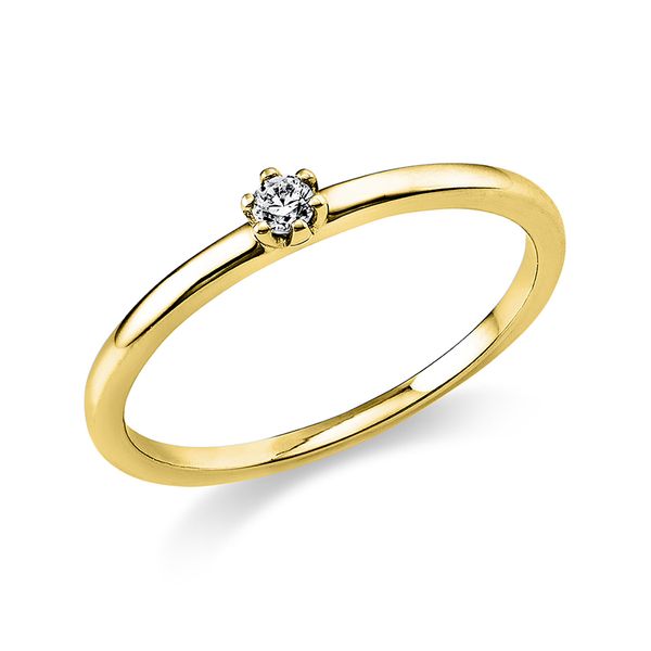 Pure! Diamonds Jewelry - Solitairering 6er-Krappe 18 kt