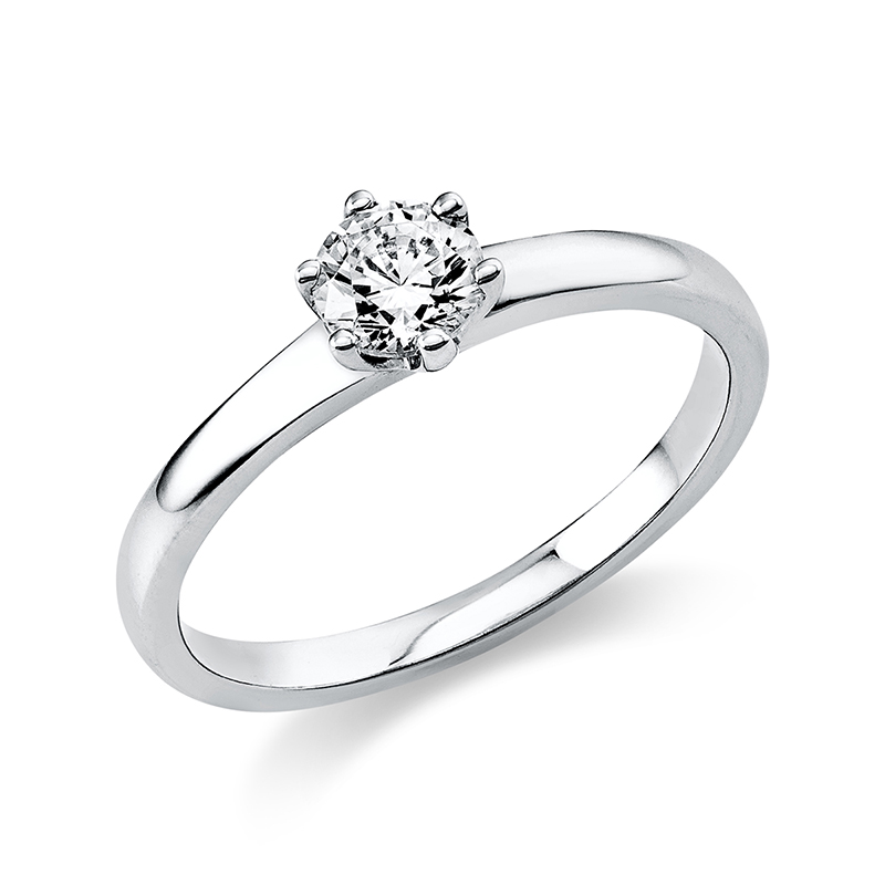 Pure! Diamonds Jewelry - Solitairering 6er-Krappe 18 kt Pure! Diamonds Jewelry - Solitairering 6er-Krappe 18 kt