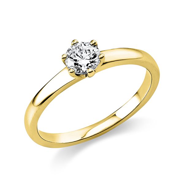Pure! Diamonds Jewelry - Solitairering 6er-Krappe 18 kt Pure! Diamonds Jewelry - Solitairering 6er-Krappe 18 kt