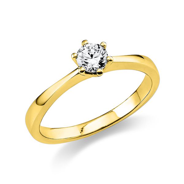 Pure! Diamonds Jewelry - Solitairering 6er-Krappe 18 kt Pure! Diamonds Jewelry - Solitairering 6er-Krappe 18 kt