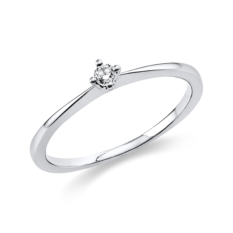 Pure! Diamonds Jewelry - Solitairering 4er -Krappen 18 KT