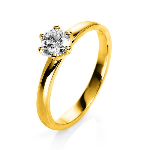 Pure! Diamonds Jewelry - Solitairering 6er-Krappe 18 kt , GIA1363106196 Pure! Diamonds Jewelry - Solitairering 6er-Krappe 18 kt , GIA1363106196