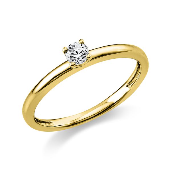 Pure! Diamonds Jewelry - Solitaire Ring 4-zits madder 950 platina