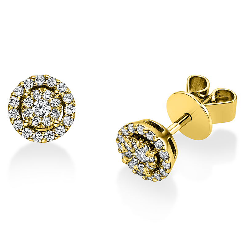 Pure! Diamonds Jewelry - Boucles d'oreilles clous 18 ct