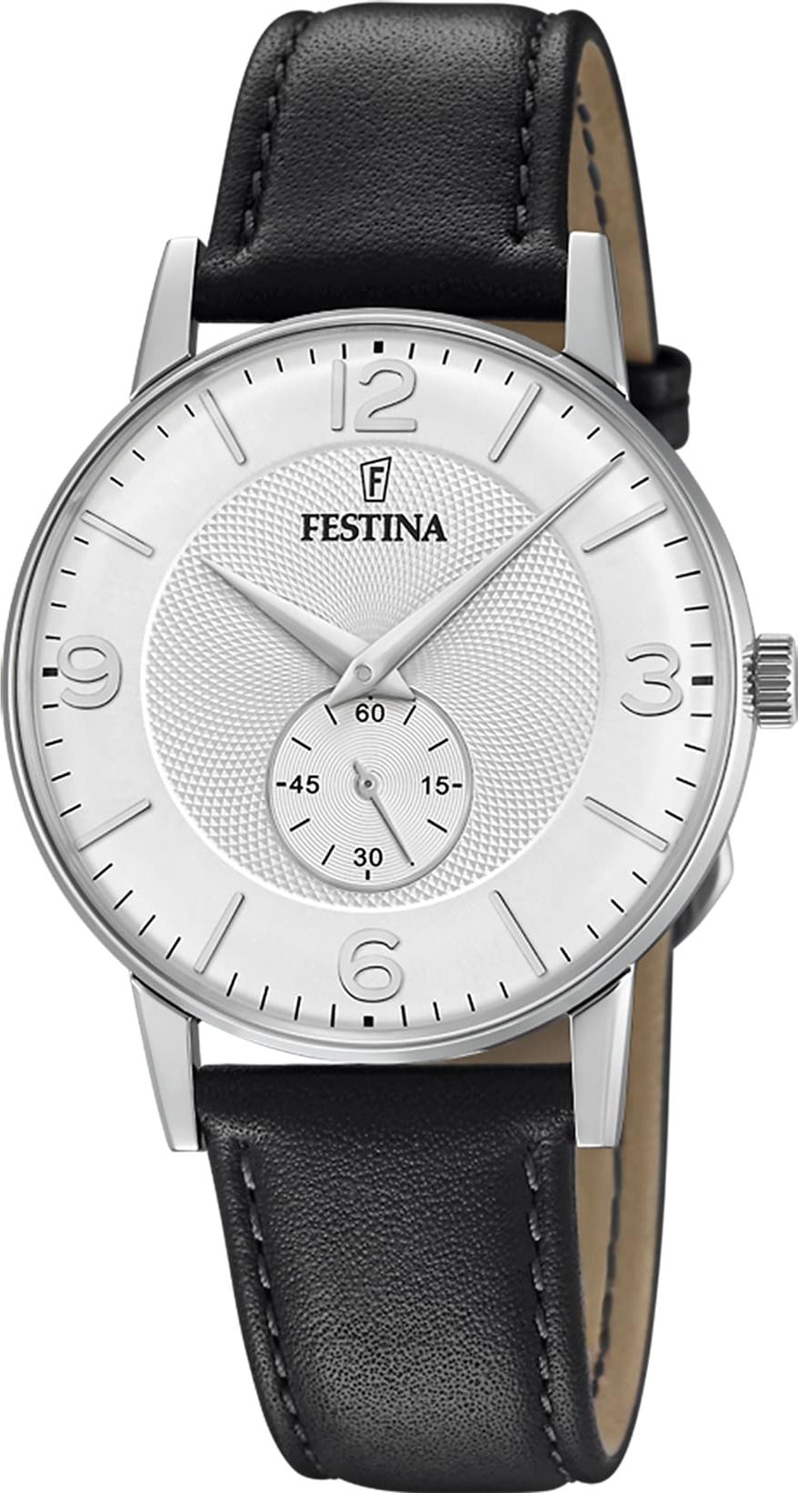 Festina Lederband klassisch F20566/2 Herrenarmbanduhr