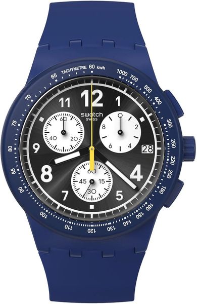 Swatch NOTHING BASIC ABOUT BLUE SUSN418 Herenchronograaf Swatch NOTHING BASIC ABOUT BLUE SUSN418 Herenchronograaf