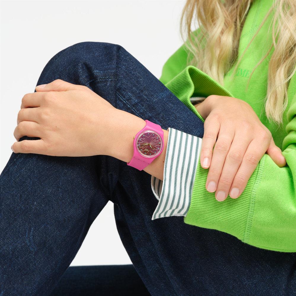 Swatch FANTASTIC FUCHSIA SO28P110 Unisexuhr