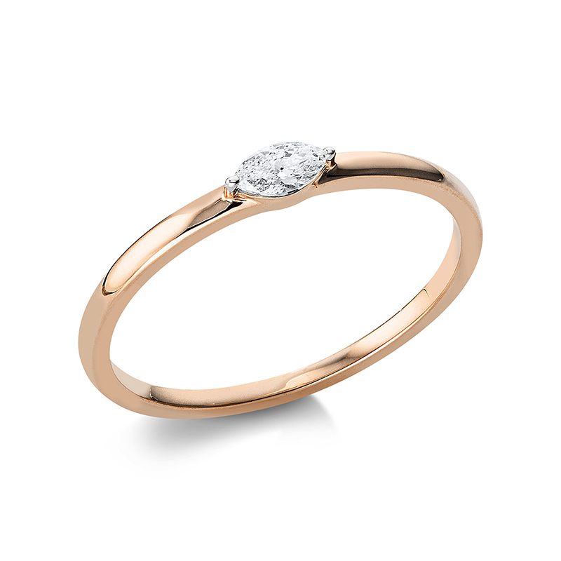 Pure! Diamonds Jewelry - Anello solitario 2 staffe 18 kt