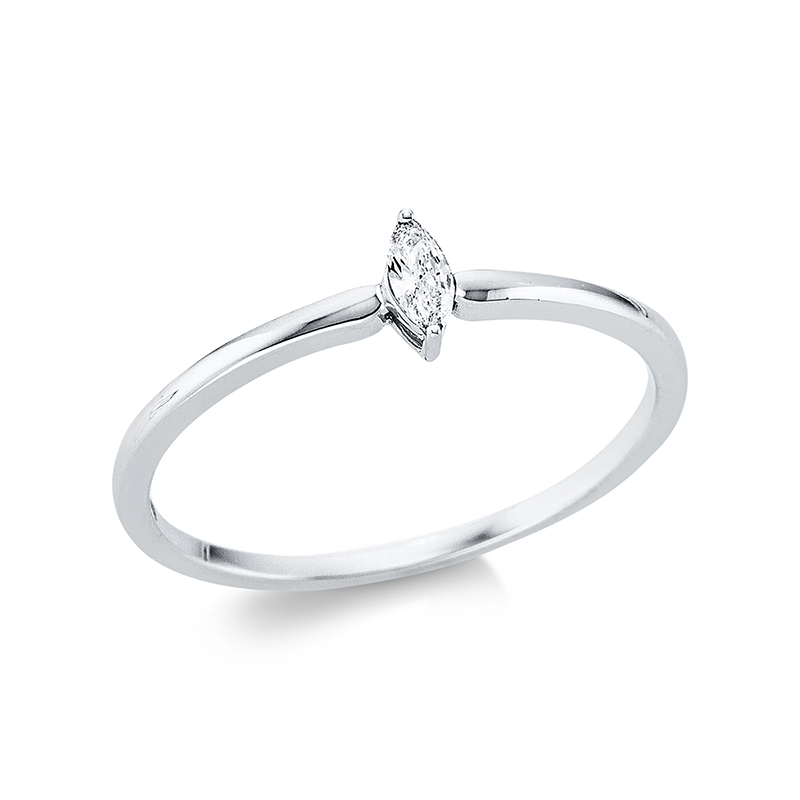 Pure! Diamonds Jewelry - Anneau solitaire 2 griffes 18 kt