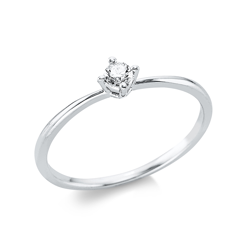 Pure! Diamonds Jewelry - Anello solitarioio 4er madder 18 kt