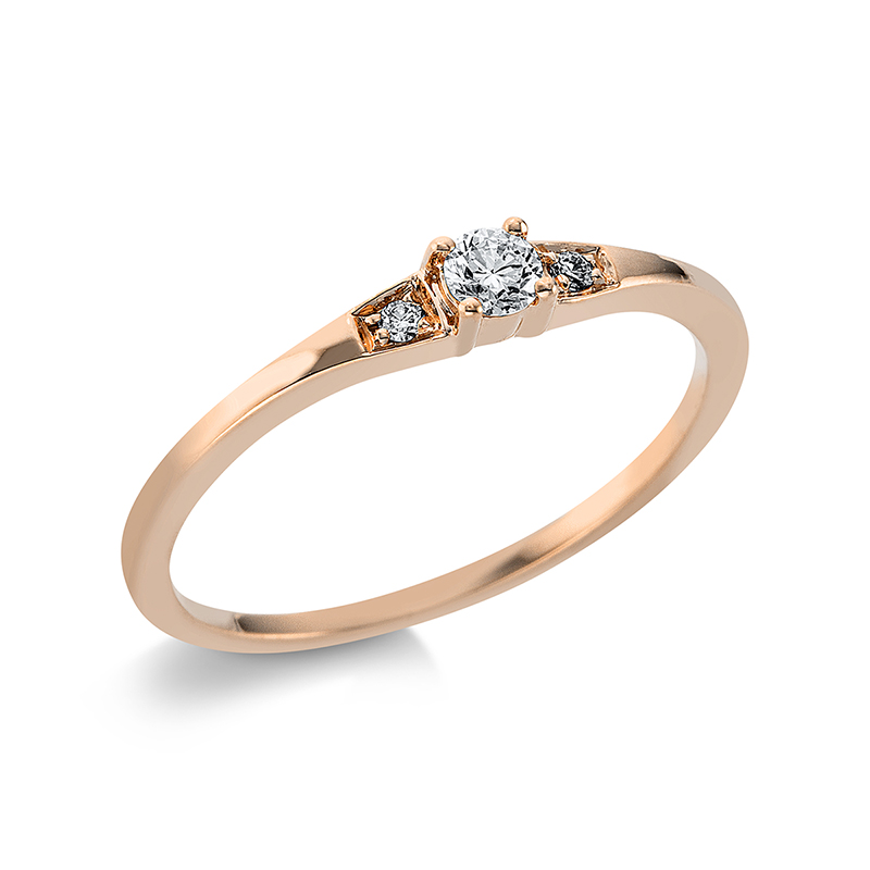 Pure! Diamonds Jewelry - Solitaire Ring 4er Krappe 18 kt