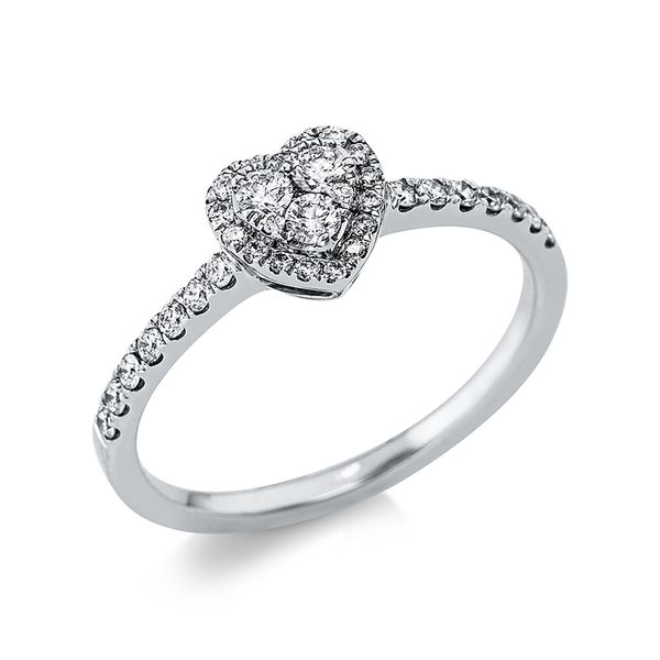 Pure! Diamonds Jewelry - Solitairering 18 kt "Herz" Pure! Diamonds Jewelry - Solitairering 18 kt "Herz"