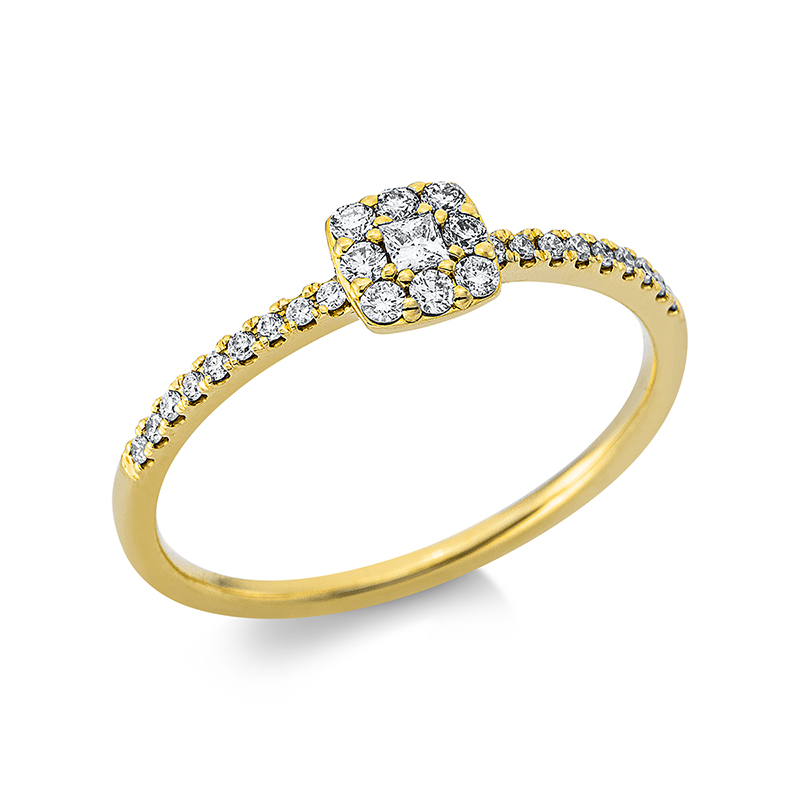 Pure! Diamonds Jewelry - Anillo solitario 18 kt