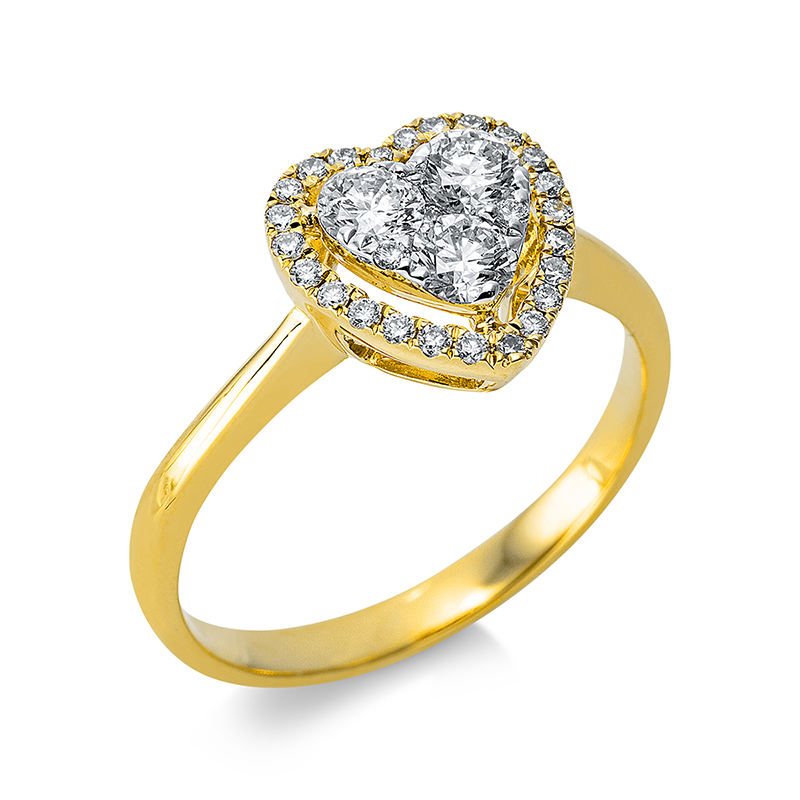 Pure! Diamonds Jewelry - Solitaire ring 18kt "Hart"