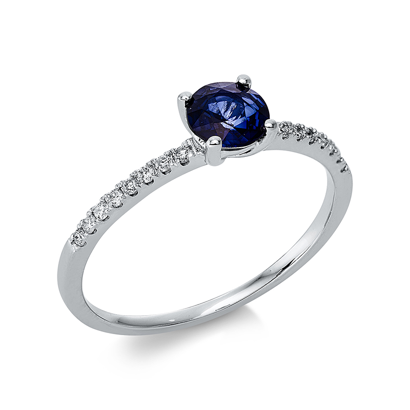 Pure! Diamonds Jewelry - Farbsteinring 4er-Krappe 18 kt