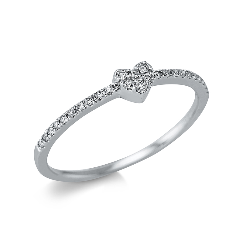 Pure! Diamonds Jewelry - Solitaire ring 18kt "Hart"