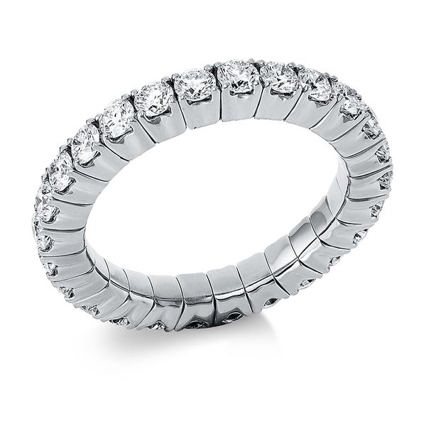Pure! Diamonds Jewelry - Memoirering 4er-Krappe 18 kt , Flex-Band, variabel, rhodinier Pure! Diamonds Jewelry - Memoirering 4er-Krappe 18 kt , Flex-Band, variabel, rhodinier