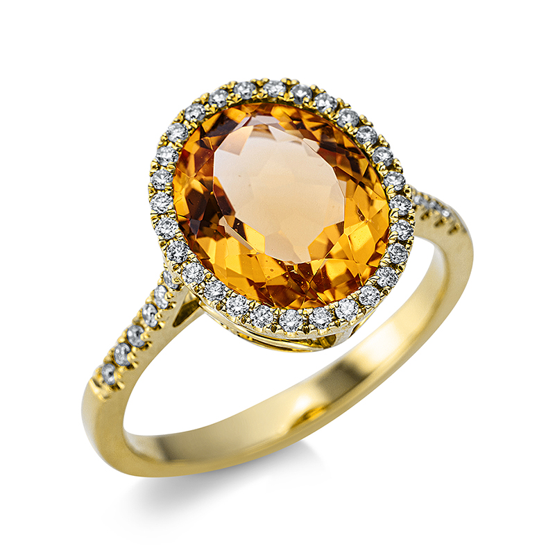 Pure! Diamonds Jewelry - Gekleurde stenen ring 18 kt