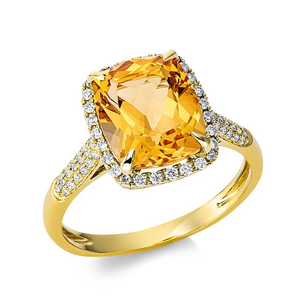 Pure! Diamonds Jewelry - Farbsteinring 4er-Krappe 18 kt