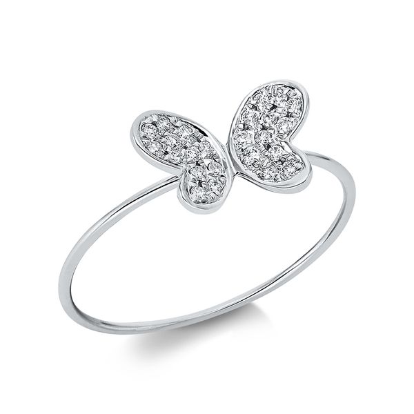 Pure! Diamonds Jewelry - Solitairering 18 kt "Schmetterling" Pure! Diamonds Jewelry - Solitairering 18 kt "Schmetterling"