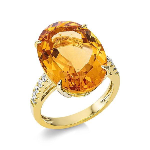 Pure! Diamonds Jewelry - Farbsteinring 4er-Krappe 18 kt