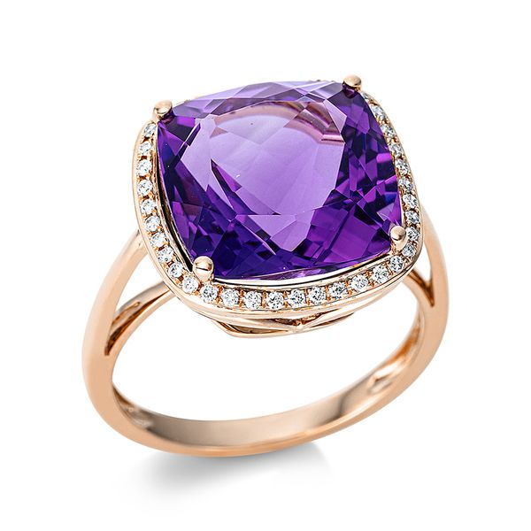 Pure! Diamonds Jewelry - Farbsteinring 4er-Krappe 18 kt