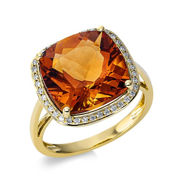 Pure! Diamonds Jewelry - Farbsteinring 4er-Krappe 18 kt