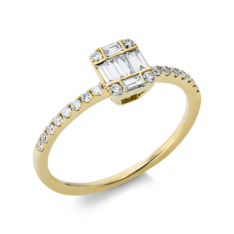 Pure! Diamonds Jewelry - Anillo solitario 18 kt