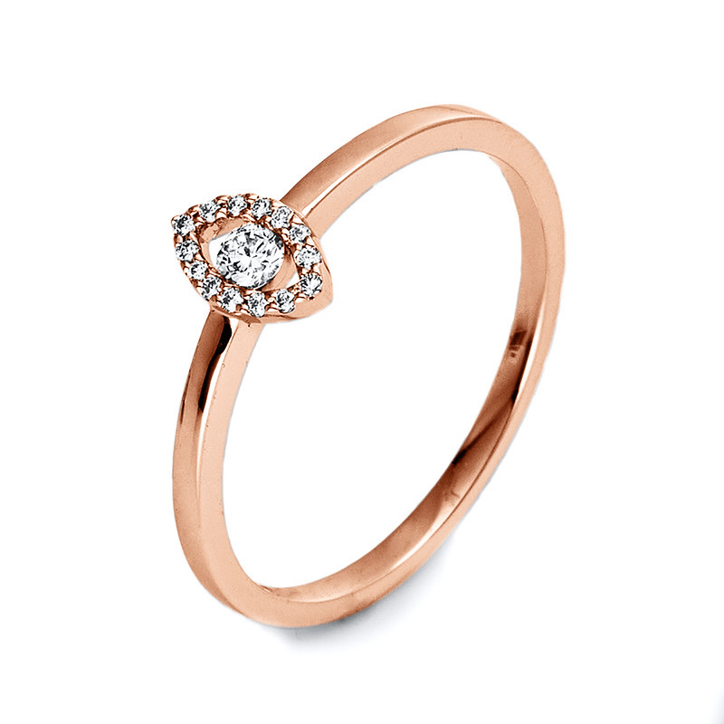 Pure! Diamonds Jewelry - Anello solitarioio 18 kt