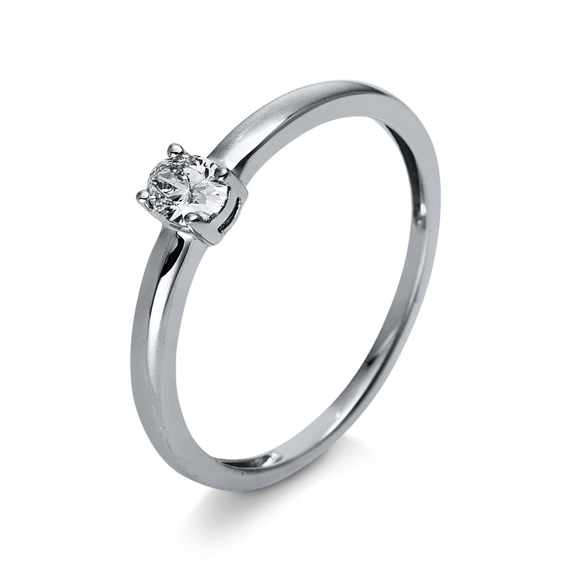 Pure! Diamonds Jewelry - Solitaire Ring 4-zits madder 18 kt