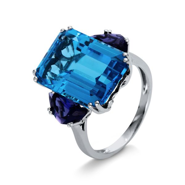 Pure! Diamonds Jewelry - Farbsteinring 4er-Krappe 18 kt Pure! Diamonds Jewelry - Farbsteinring 4er-Krappe 18 kt