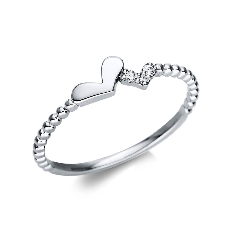 Pure! Diamonds Jewelry - Solitairering 18 kt  "Herzen"