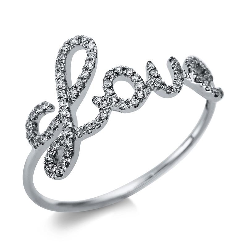 Pure! Diamonds Jewelry - Anillo solitario 18 kt amor