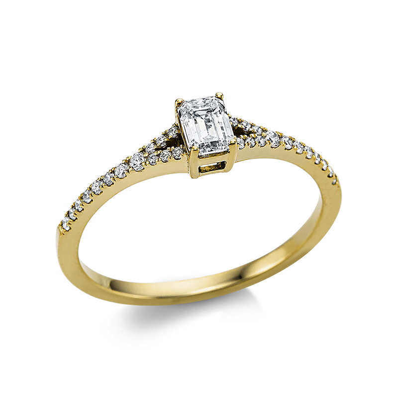 Pure! Diamonds Jewelry - Anneau Solitaire 4 griffes 18 kt