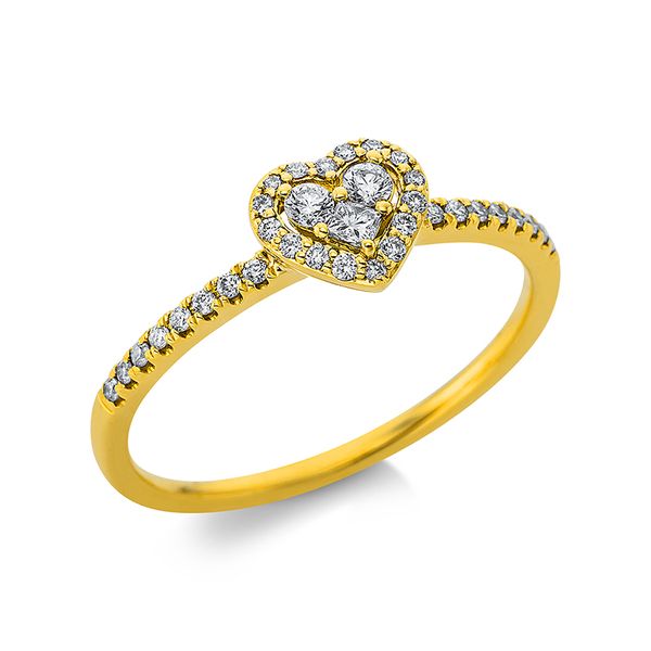 Pure! Diamonds Jewelry - Solitairering 18 kt "Herz" Pure! Diamonds Jewelry - Solitairering 18 kt "Herz"
