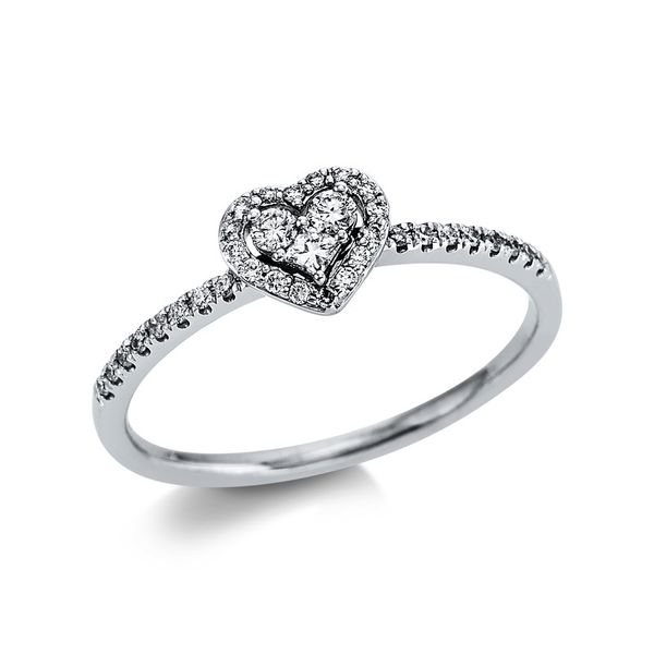Pure! Diamonds Jewelry - Solitairering 18 kt "Herz" Pure! Diamonds Jewelry - Solitairering 18 kt "Herz"