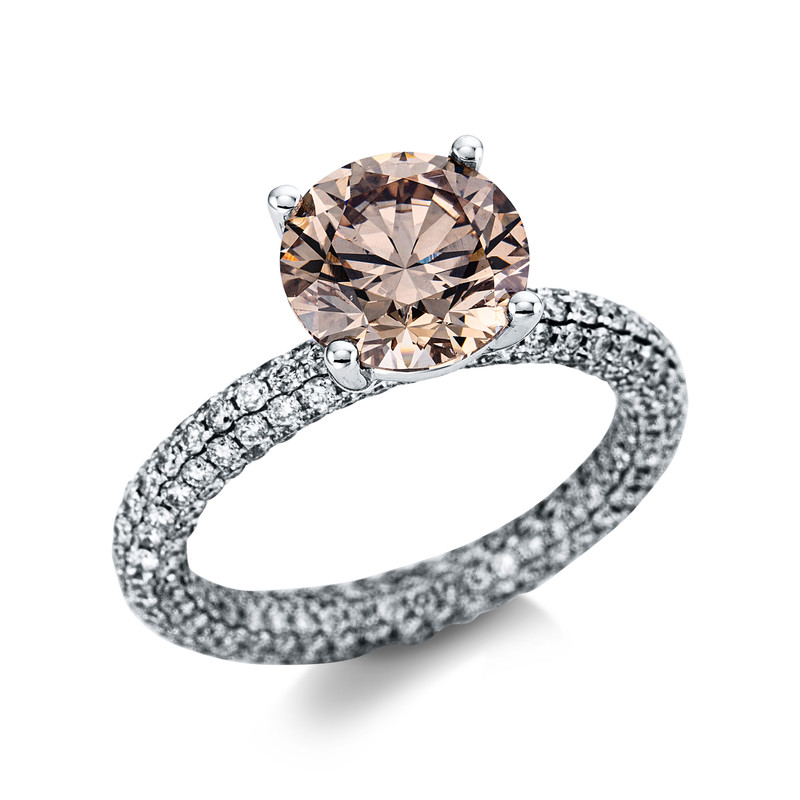 Pure! Diamonds Jewelry - Solitairering 4er -Krappen 18 KT