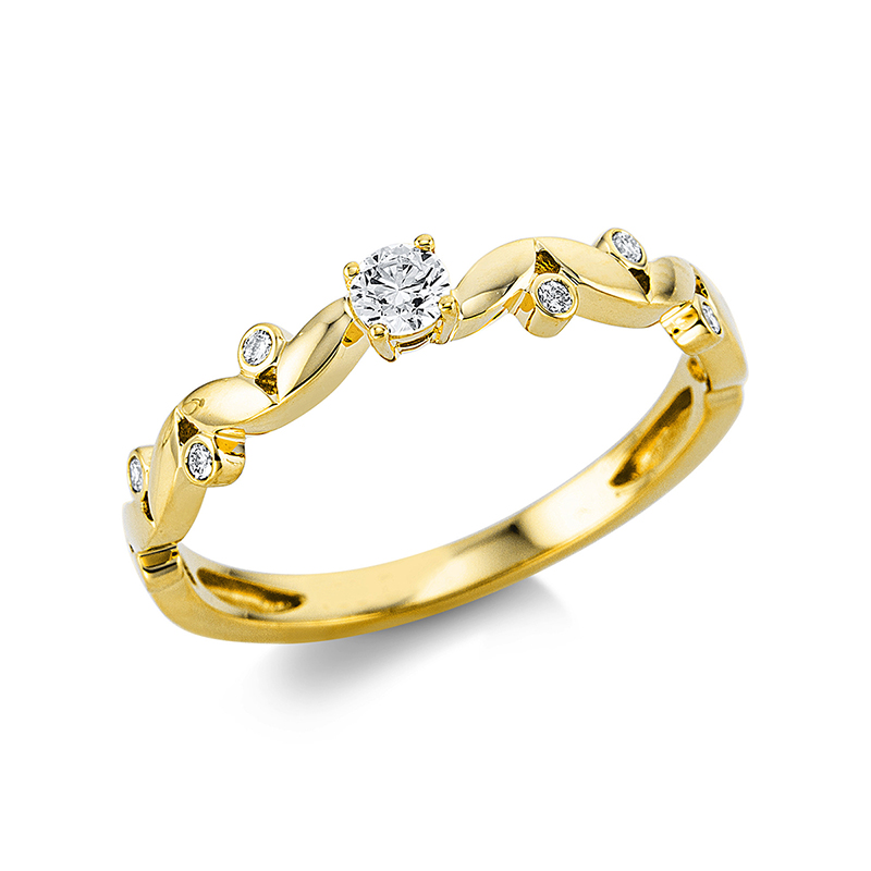 Pure! Diamonds Jewelry - Solitairring 18 kt