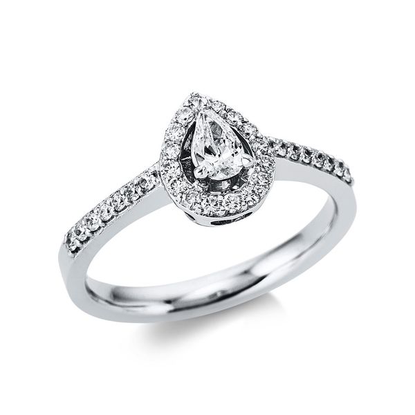 Pure! Diamonds Jewelry - Solitairering 3er-Krappe 18 kt "Tropfen" Pure! Diamonds Jewelry - Solitairering 3er-Krappe 18 kt "Tropfen"