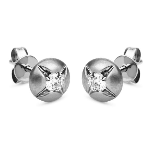 Pure! Diamonds Jewelry - Orecchinoa perno 18 kt smerigliato