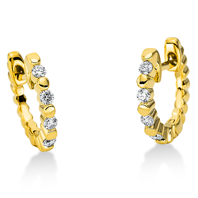 Pure! Diamonds Jewelry - Boucles d'oreilles créoles 18 ct