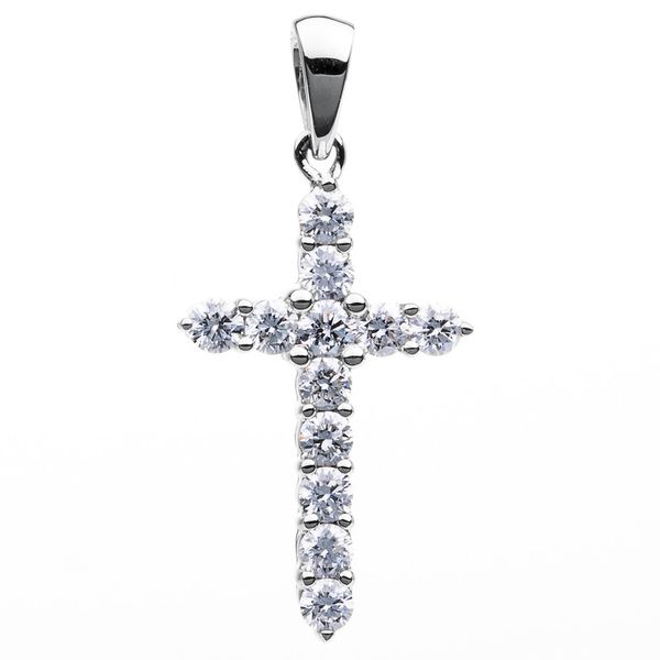 Pure! Diamonds Jewelry - Diamanten halsketting 18kt "kruis", met oogje Pure! Diamonds Jewelry - Diamanten halsketting 18kt "kruis", met oogje