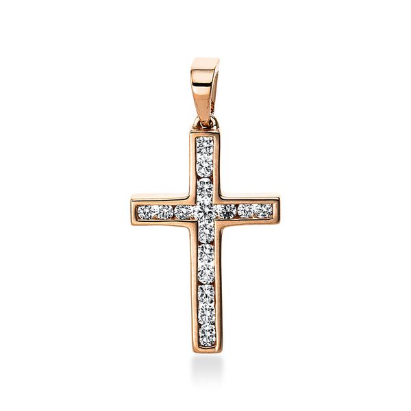 Pure! Diamonds Jewelry - Diamanten halsketting 18kt "kruis", met oogje Pure! Diamonds Jewelry - Diamanten halsketting 18kt "kruis", met oogje