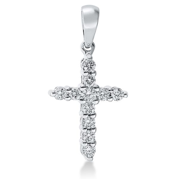 Pure! Diamonds Jewelry - Diamanten halsketting 18kt "kruis", met oogje Pure! Diamonds Jewelry - Diamanten halsketting 18kt "kruis", met oogje