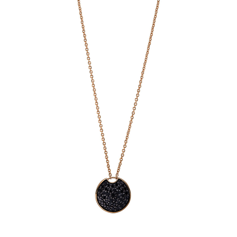 Collier 18 Kt, frame black rhodium -plated