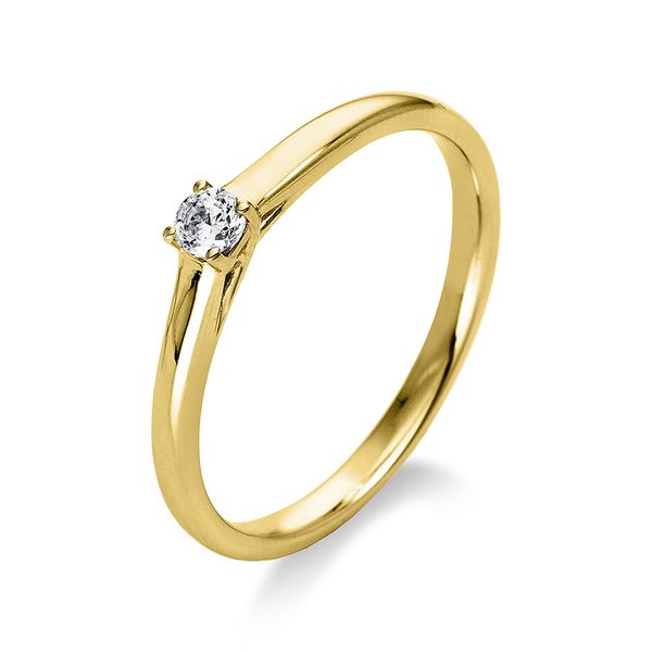 Pure! Diamonds Jewelry - Solitairering 4er-Krappe 14 kt
