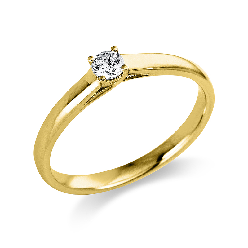 Pure! Diamonds Jewelry - Anneau Solitaire 4 griffes 18 kt