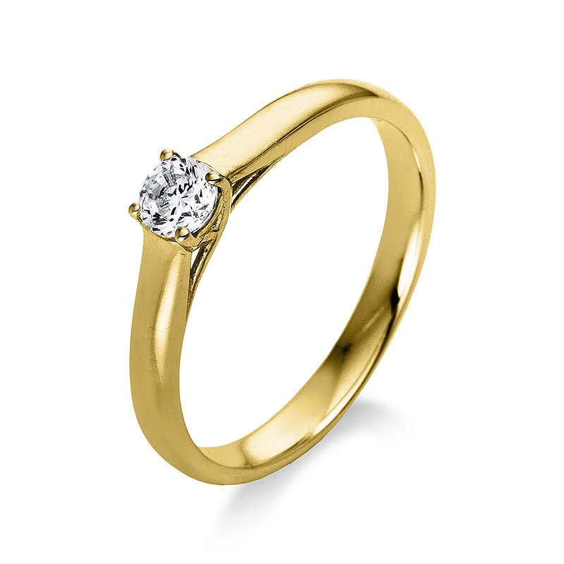 Pure! Diamonds Jewelry - Anillo solitario 4 plazas madder 14 kt