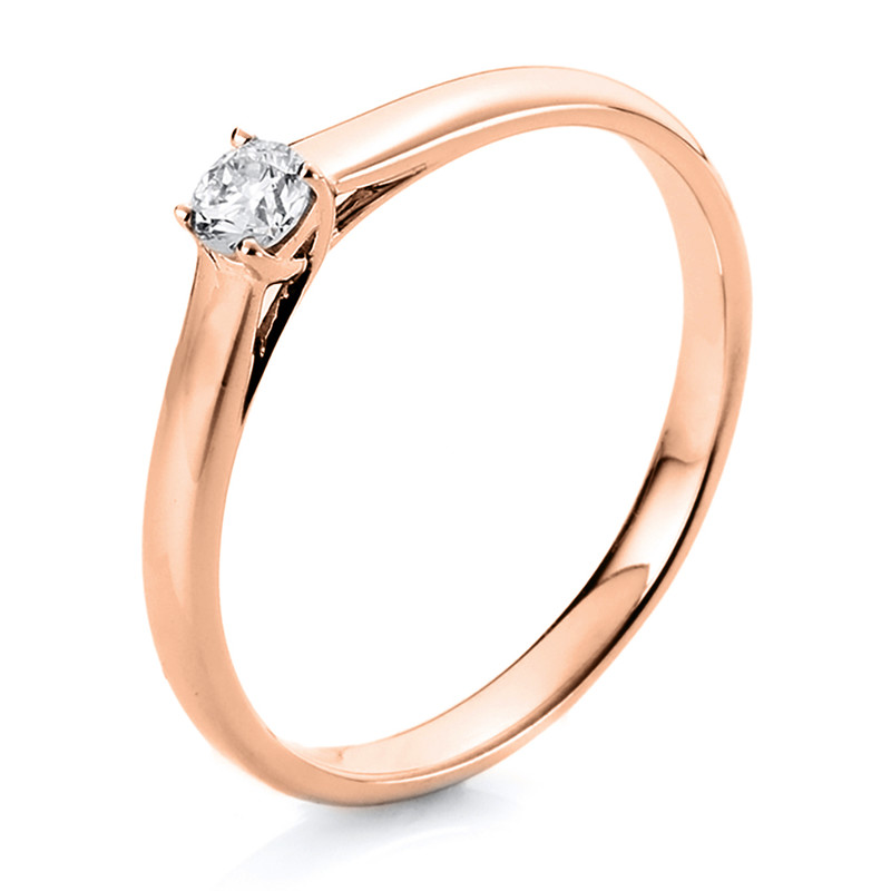 Pure! Diamonds Jewelry - Anillo solitario 4 plazas madder 18 kt